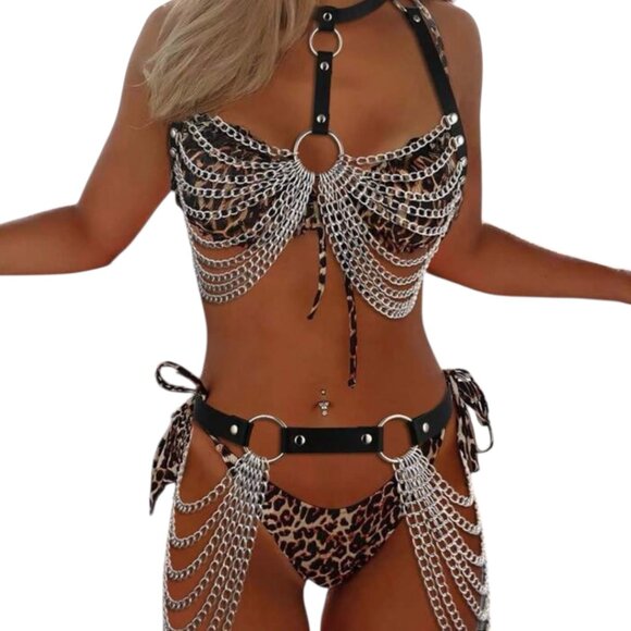 Women Full Body Leather Harness Belt Set - Picture 4 of 4